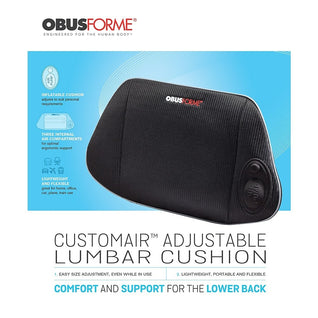 Coussin de massage lombaire confort ObusForme avec support lombaire