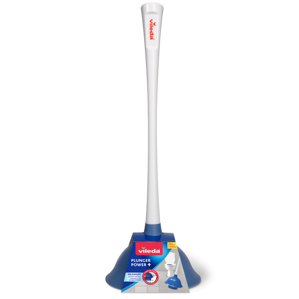 Image of Vileda Toilet Plunger+ - White/Blue