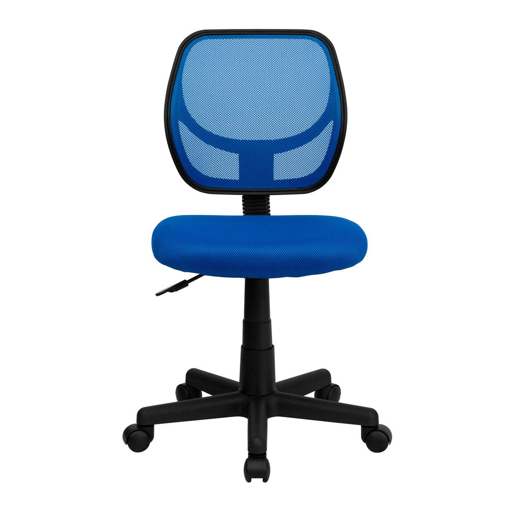 Image of Flash Furniture Mid-Back Mesh Swivel Task Chair - Blue