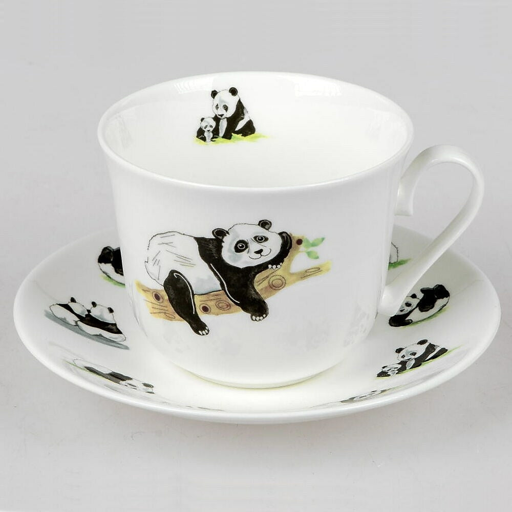 Image of Roy Kirkham Breakfast Cups & Saucers - Panda (Set of 2)