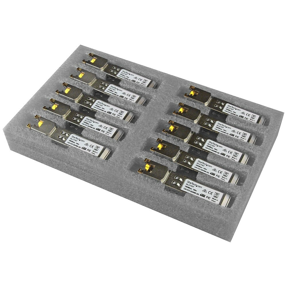 Image of StarTech Gigabit RJ45 Copper SFP Transceiver Module, Cisco GLC-T Compatible, 10/Pack