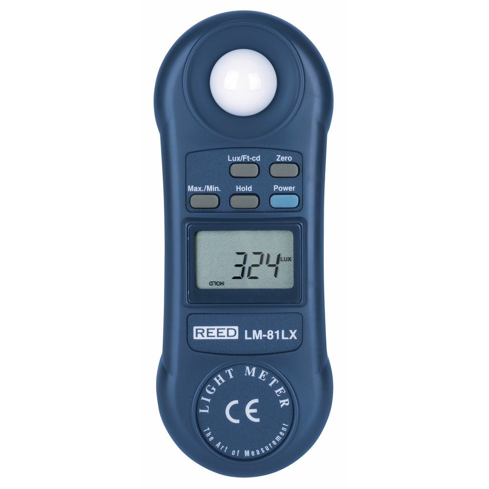 Image of REED LM-81LX-NIST Compact Light Meter, 20000 Lux / 2000 Foot Candles (FC)