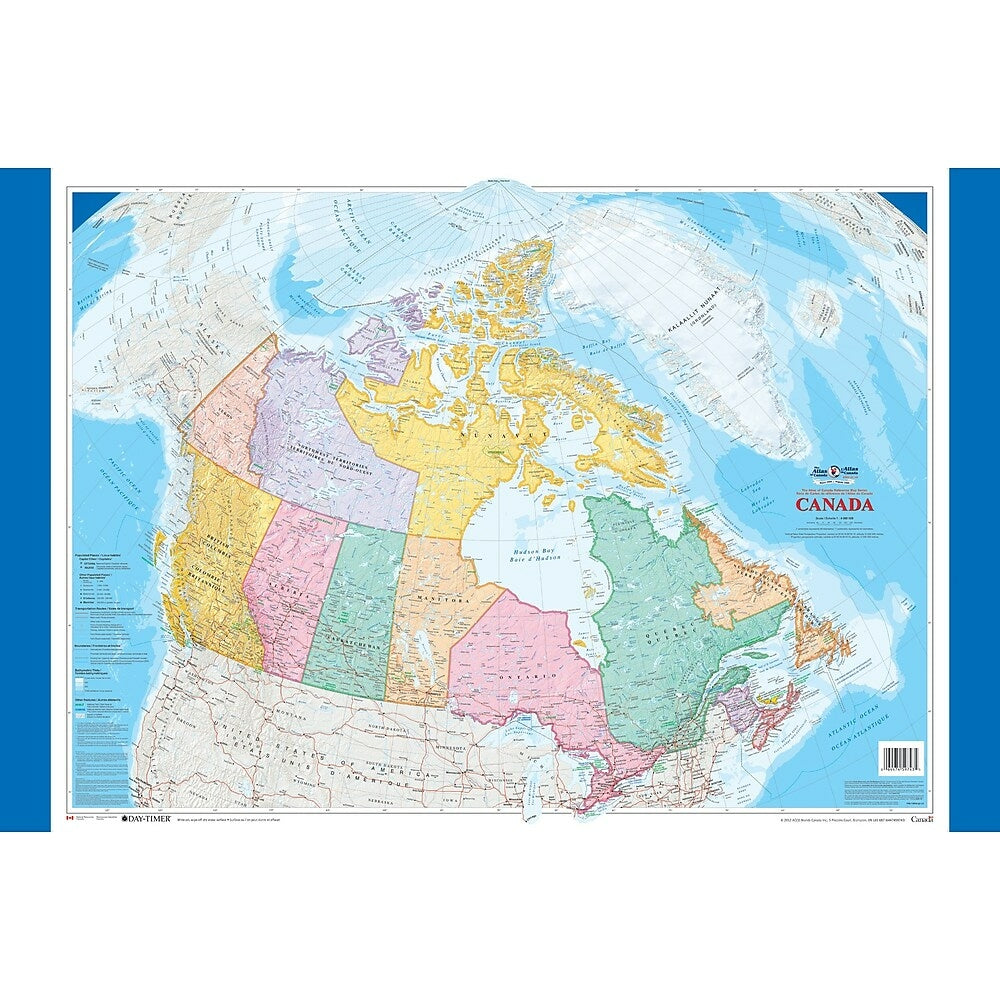 Image of DAY-TIMER 24" x 36" Reversible Canada Map and Annual Planner