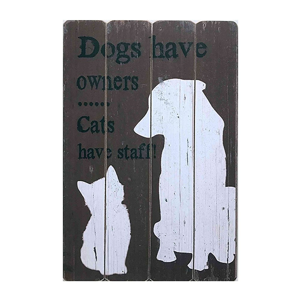 Image of Sign-A-Tology Dog & Cat Vintage Wooden Sign - 24" x 16"
