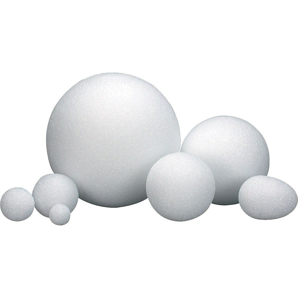 Image of Hygloss Styrofoam Balls And Eggs, 6/Pack