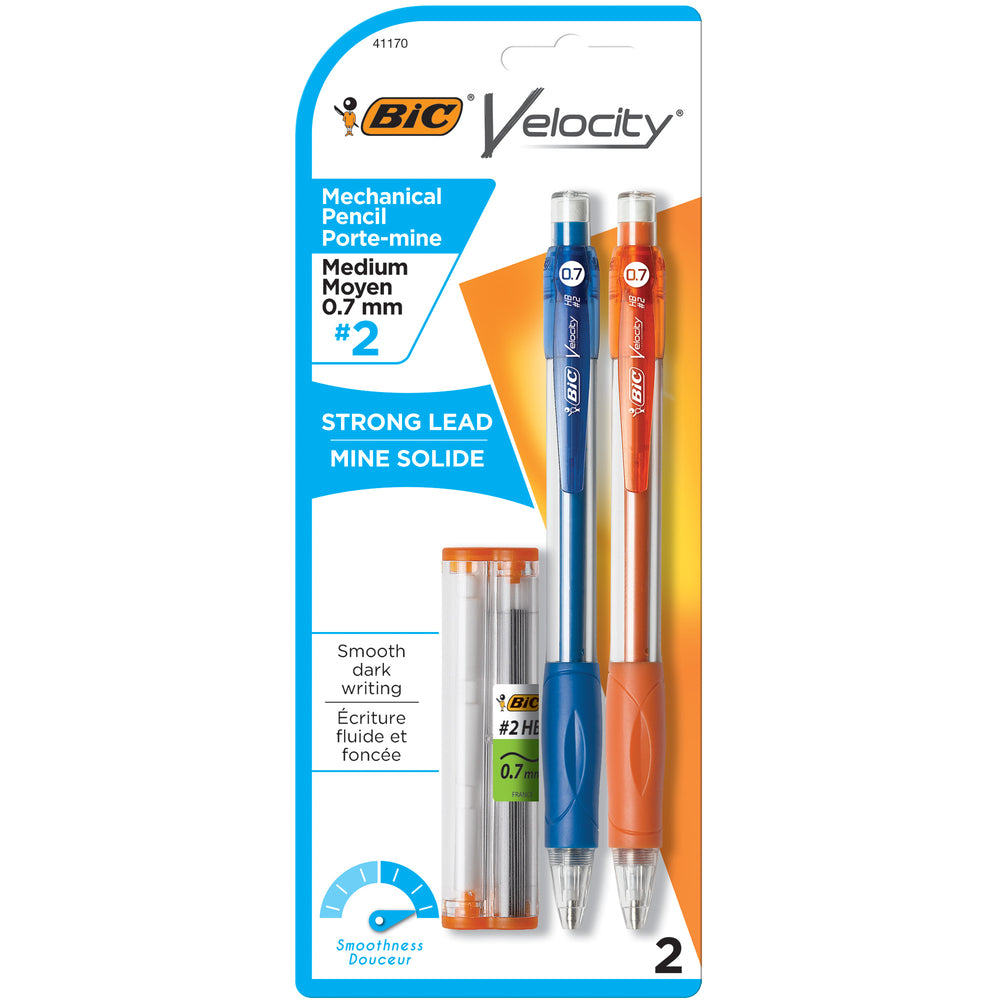 Image of BIC Velocity #2 HB Mechanical Pencils - 0.7mm - 2 Pack