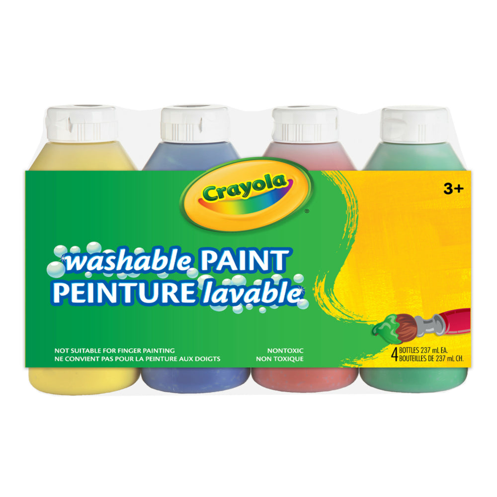 Image of Crayola Washable Paint, Assorted, 237 mL, 4 Pack