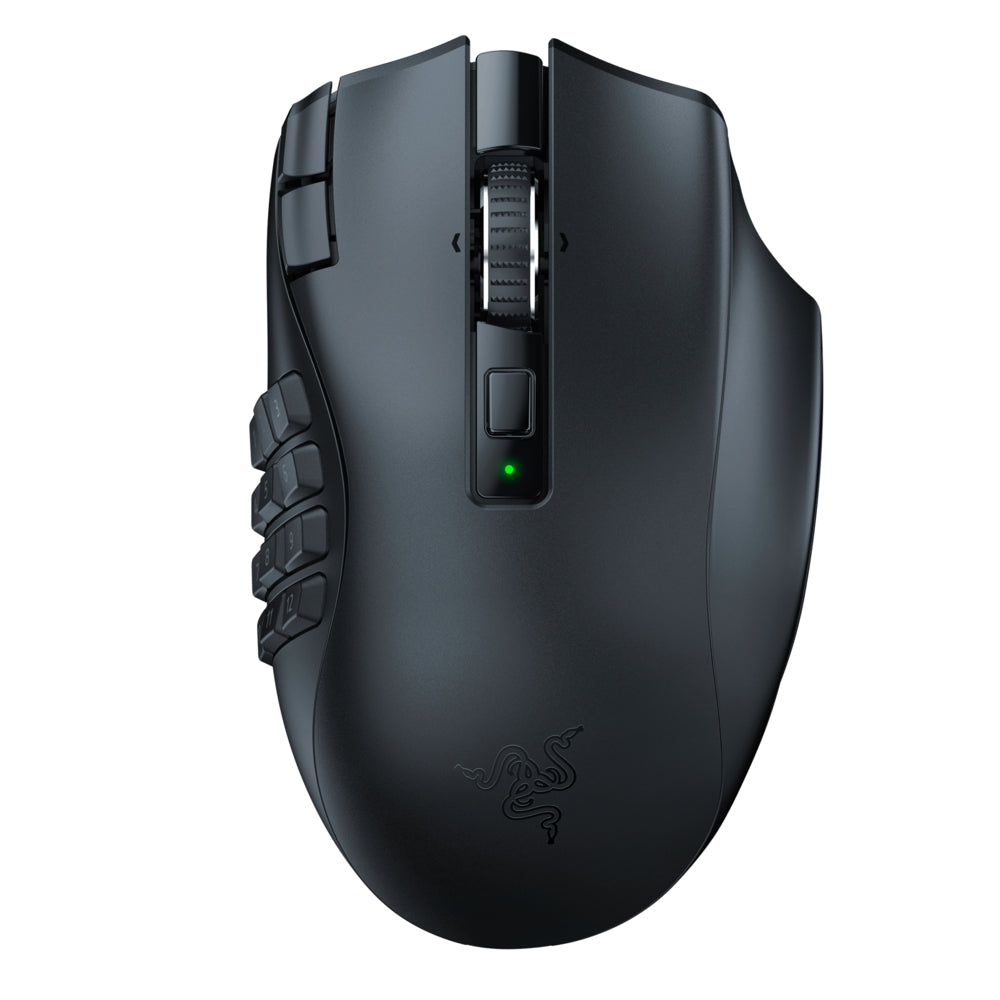 Image of Razer Naga V2 HyperSpeed Ergonomic Wireless MMO Gaming Mouse with 19 Programmable Buttons, Black