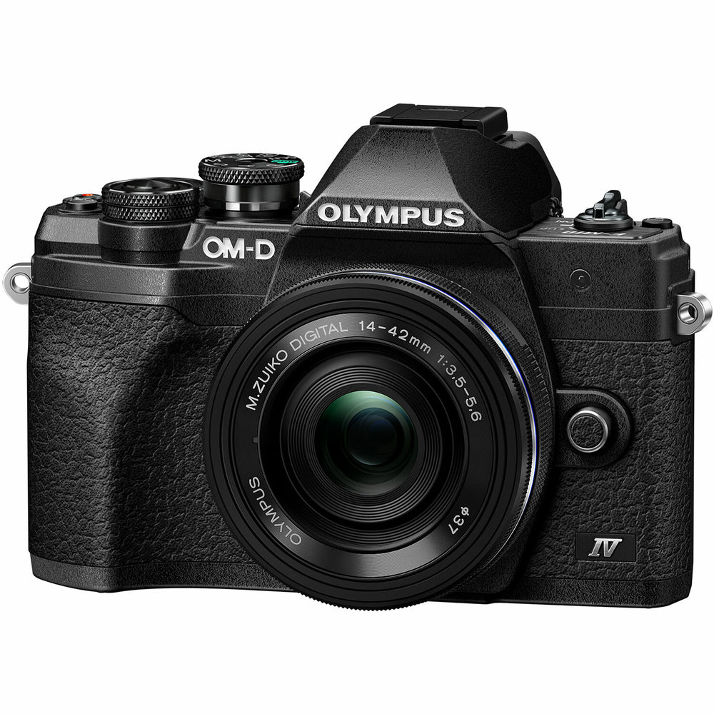 Image of Olympus OM-D E-M10 Mark IV with M.Zuiko Digital ED 14-42mm F3.5-5.6 EZ Lens Kit - Black Body/Black Lens