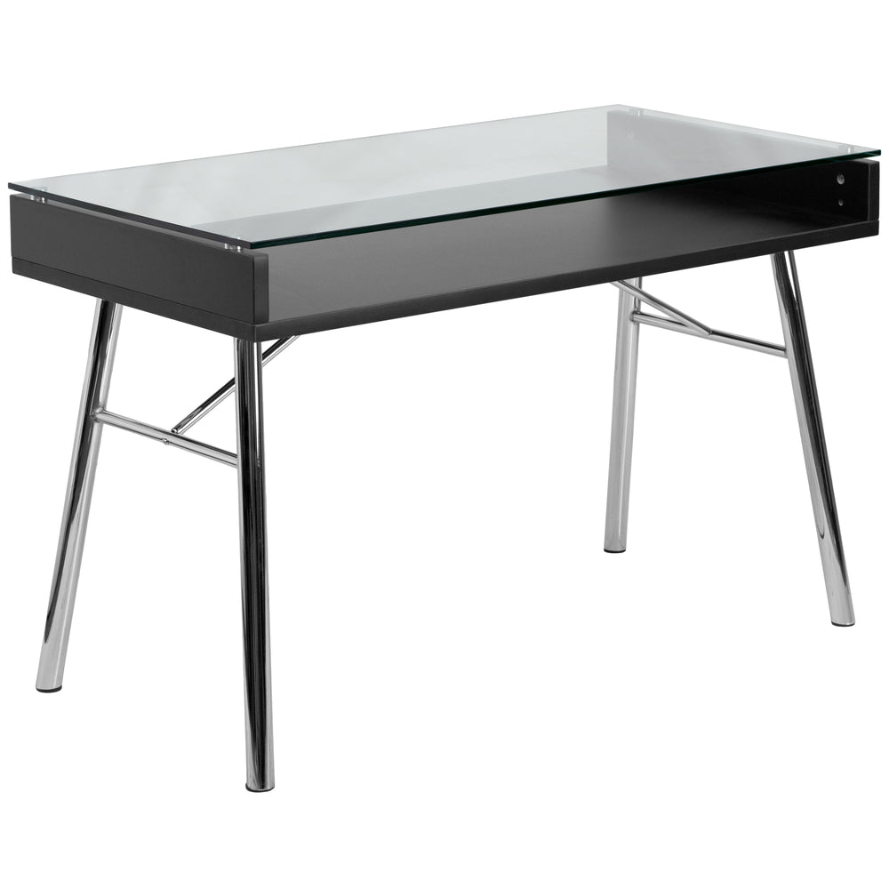 Image of Flash Furniture Brettford Desk with Tempered Glass Top