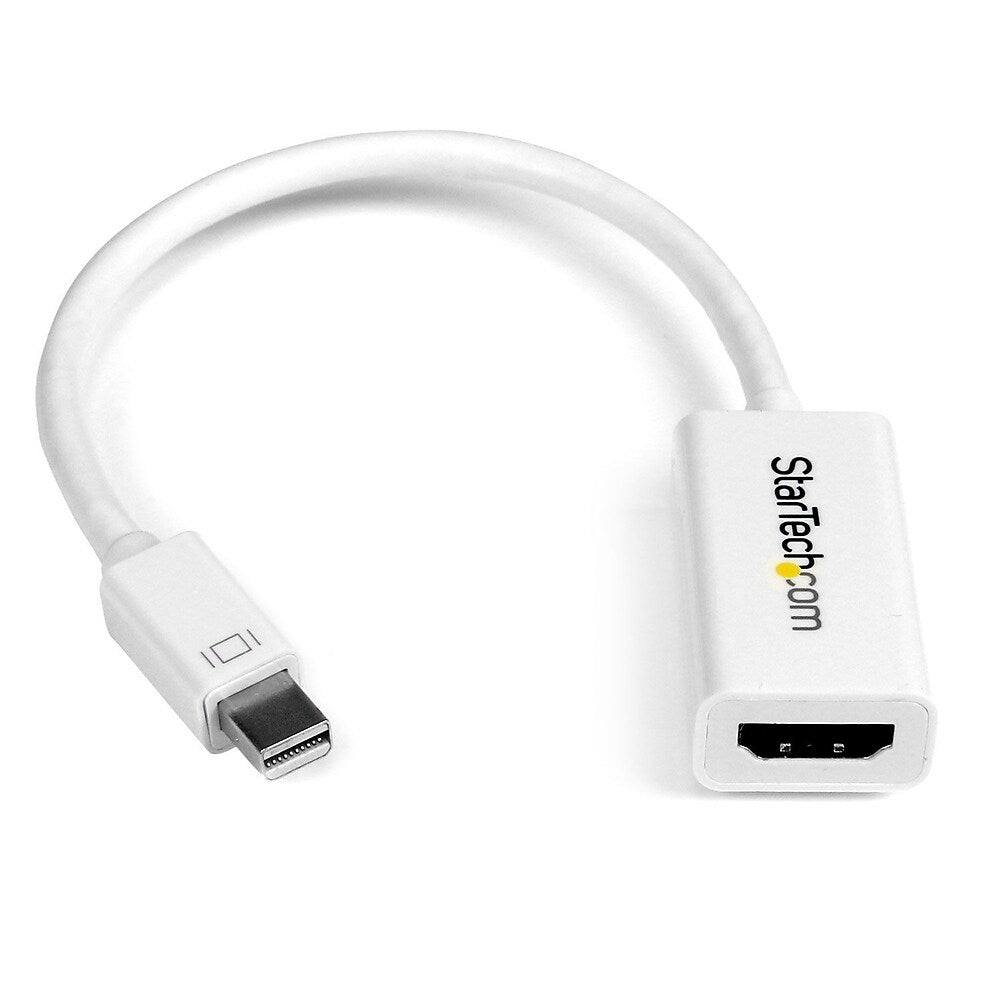 Image of StarTech Mini Displayport to HDMI 4K Audio/Video/Mdp 1.2 Active Adapter For Mac Book Pro/Mac Book Air, 4K30 Hz, White