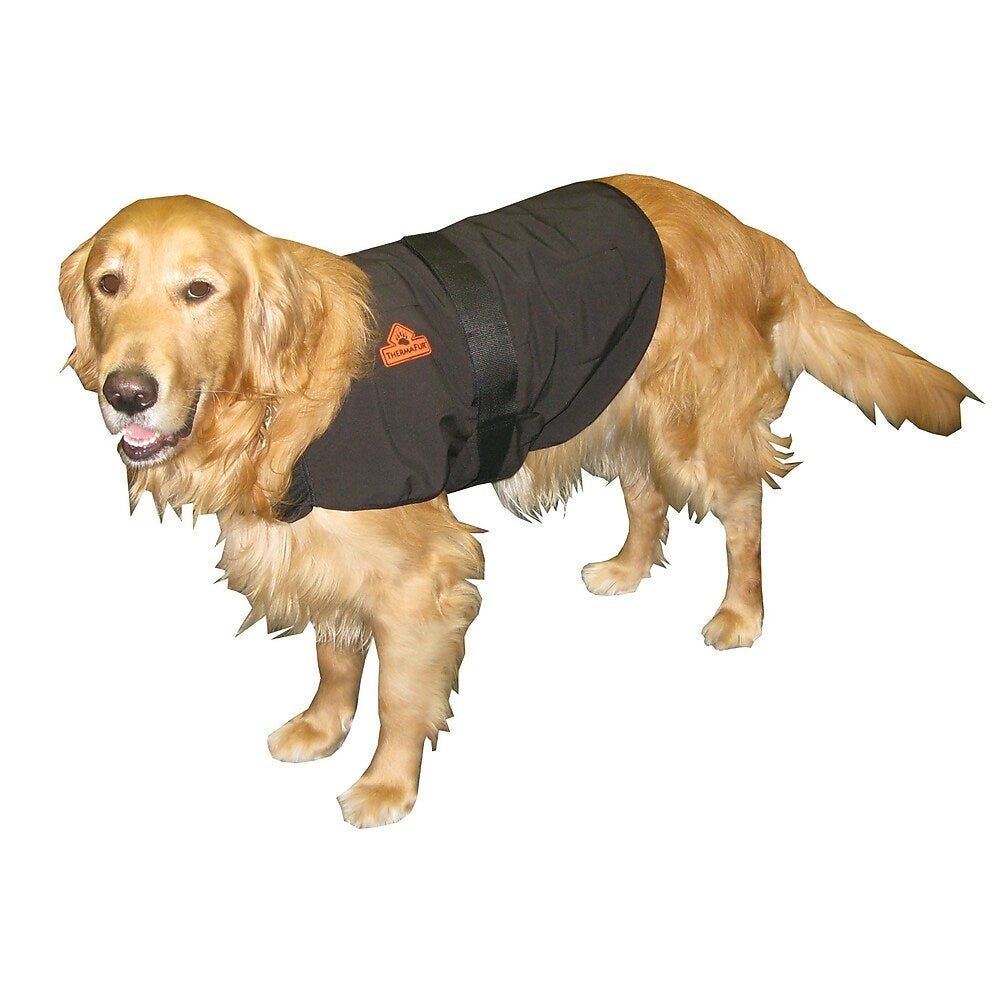 Image of TechNiche Thermafur Air Activated Canine Heating Coat Black, Large (9529 BK L)