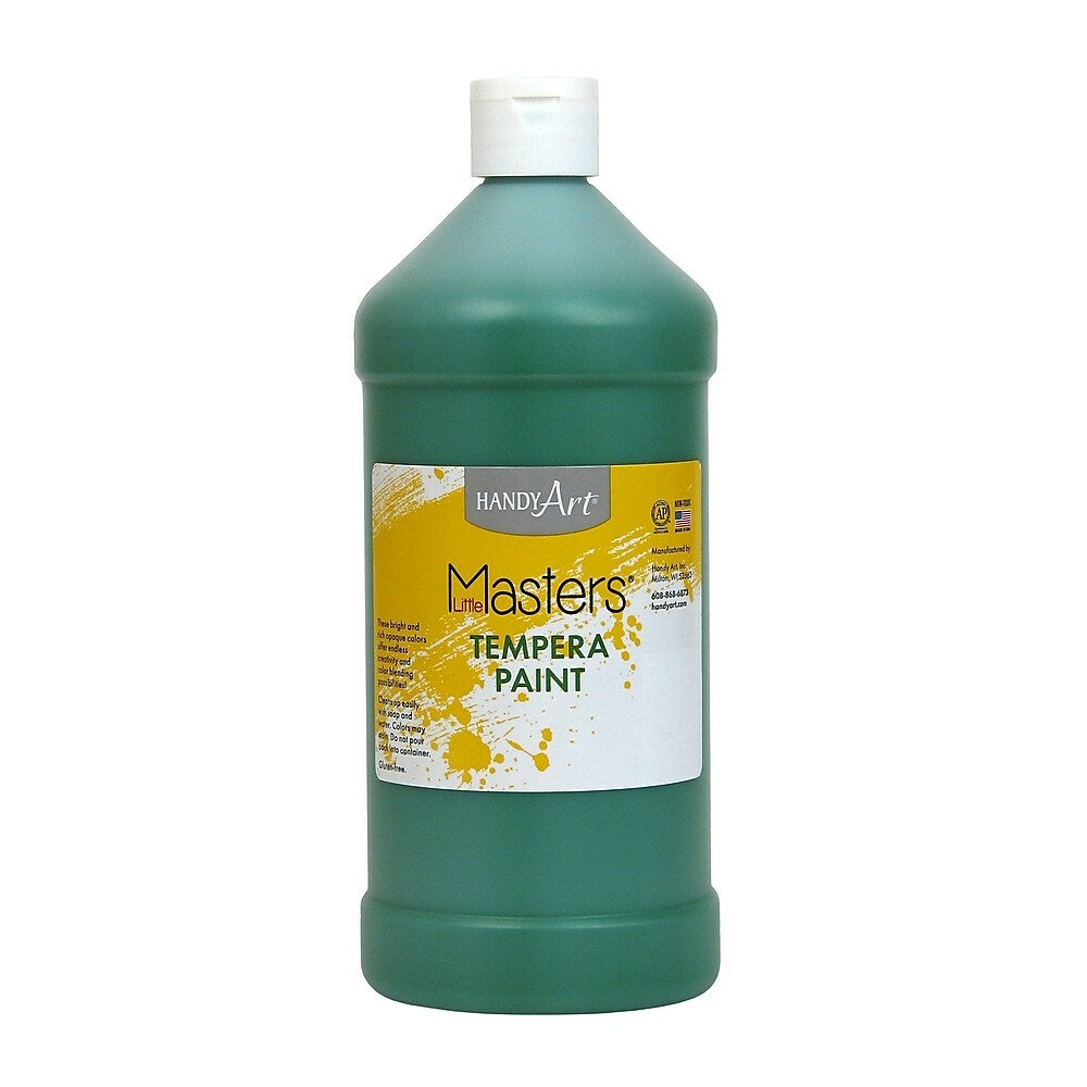 Image of Little Masters Non-toxic 32 oz. Tempera Paint, Green, 6 Pack