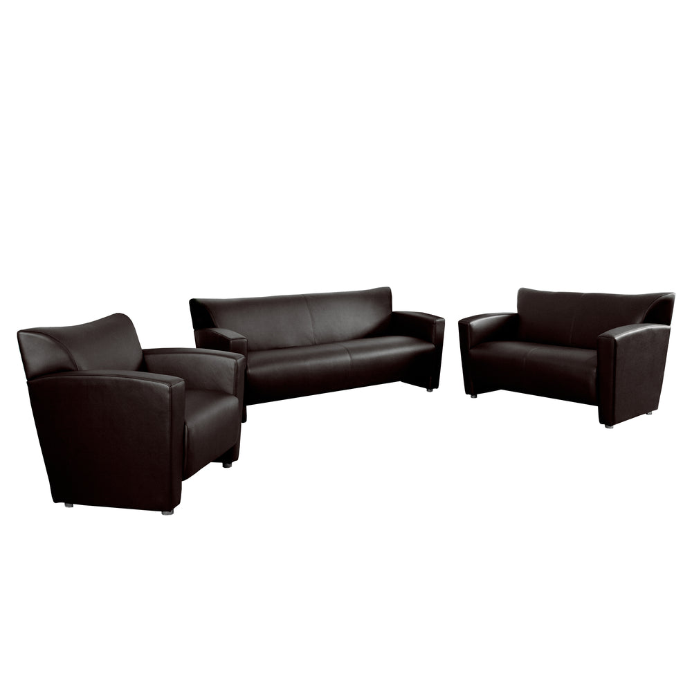 Image of Flash Furniture HERCULES Majesty Series Reception Set - Brown LeatherSoft