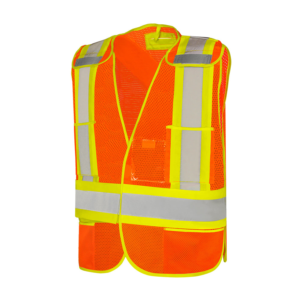 Image of Wasip Universal Five Point Tearaway Mesh Traffic Vest with Five Pockets