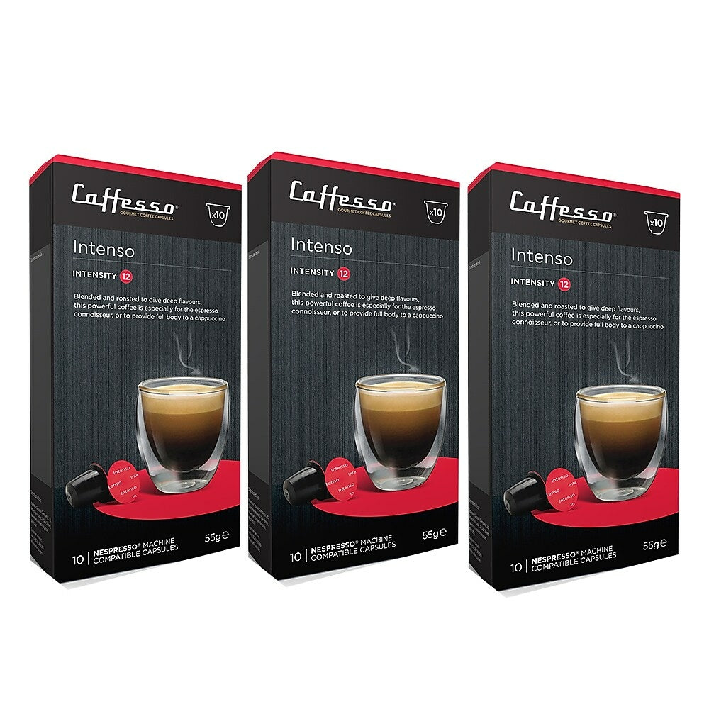 Image of Caffesso Intenso Espresso Capsules - Intensity 12 - 30 Pack