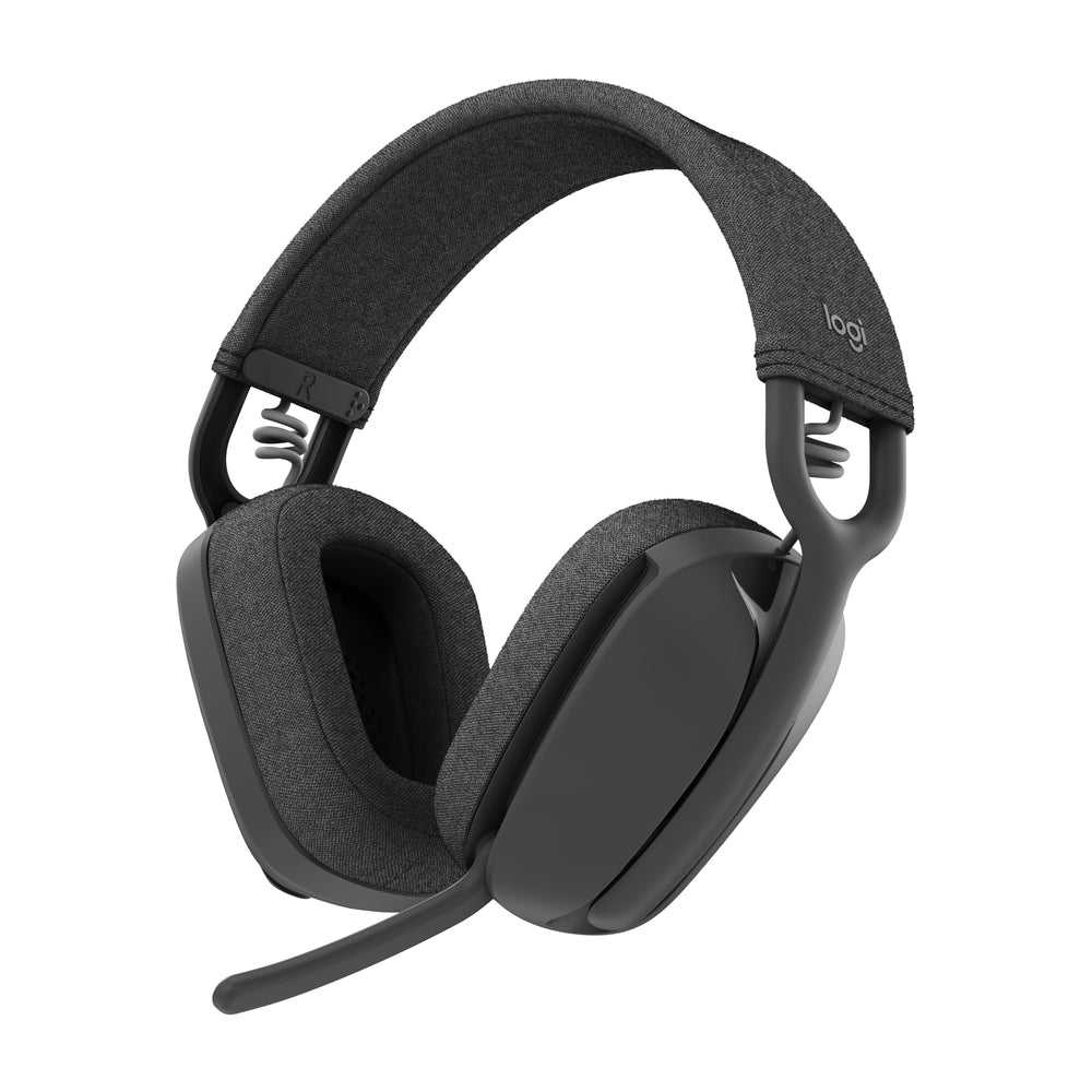 Image of Logitech Zone Vibe 100 Lightweight Wireless Over Ear Headphones with Noise Canceling Microphone - Graphite