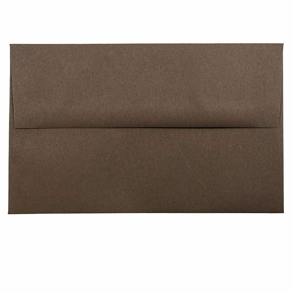 Image of JAM Paper A10 Invitation Envelopes, 6 x 9.5, Chocolate Brown Recycled, 1000 Pack (233713B)