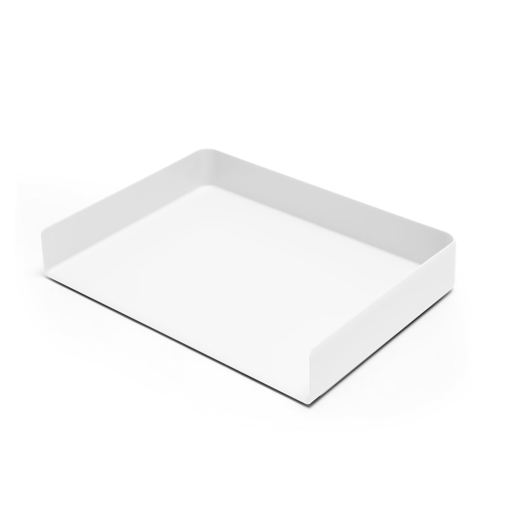 Image of Poppin Landscape Letter Tray - White