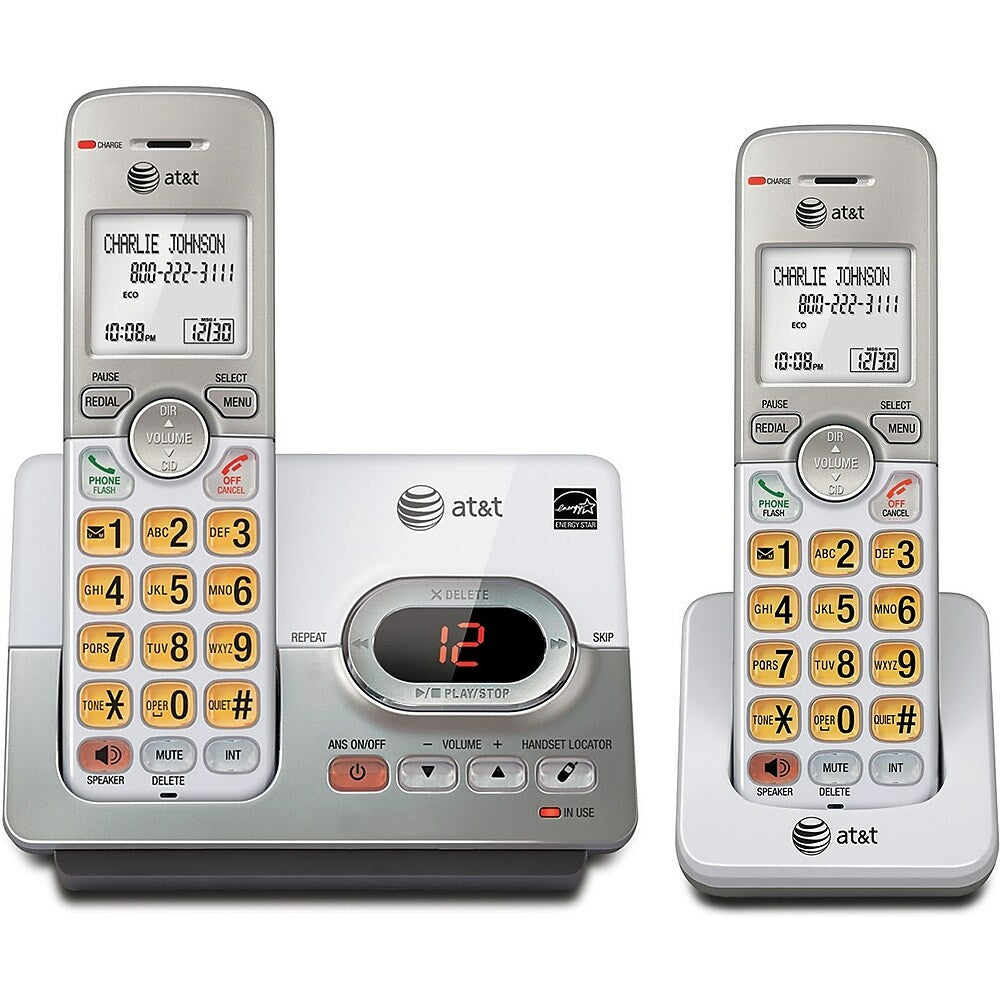 Image of AT&T DECT 6.0 EL52203 2-Handset Cordless Phone with Answering System