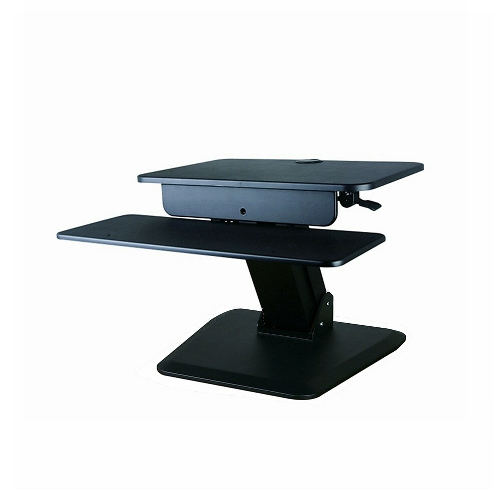 Image of TygerClaw Sit-Stand Desktop Workstation Stand (TYDS10016BLK), Black
