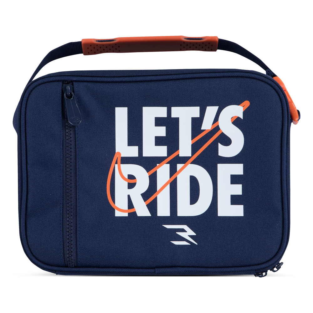 Image of 3BRAND by Russell Wilson Verbiage Lunch Tote - Midnight Navy, Blue