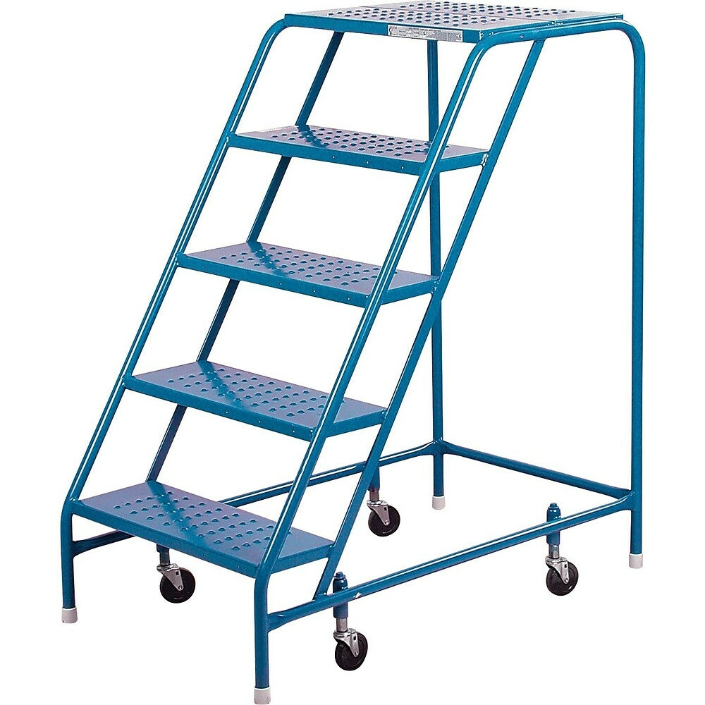 Image of Kleton Rolling Step Stands, 5 Steps, Blue