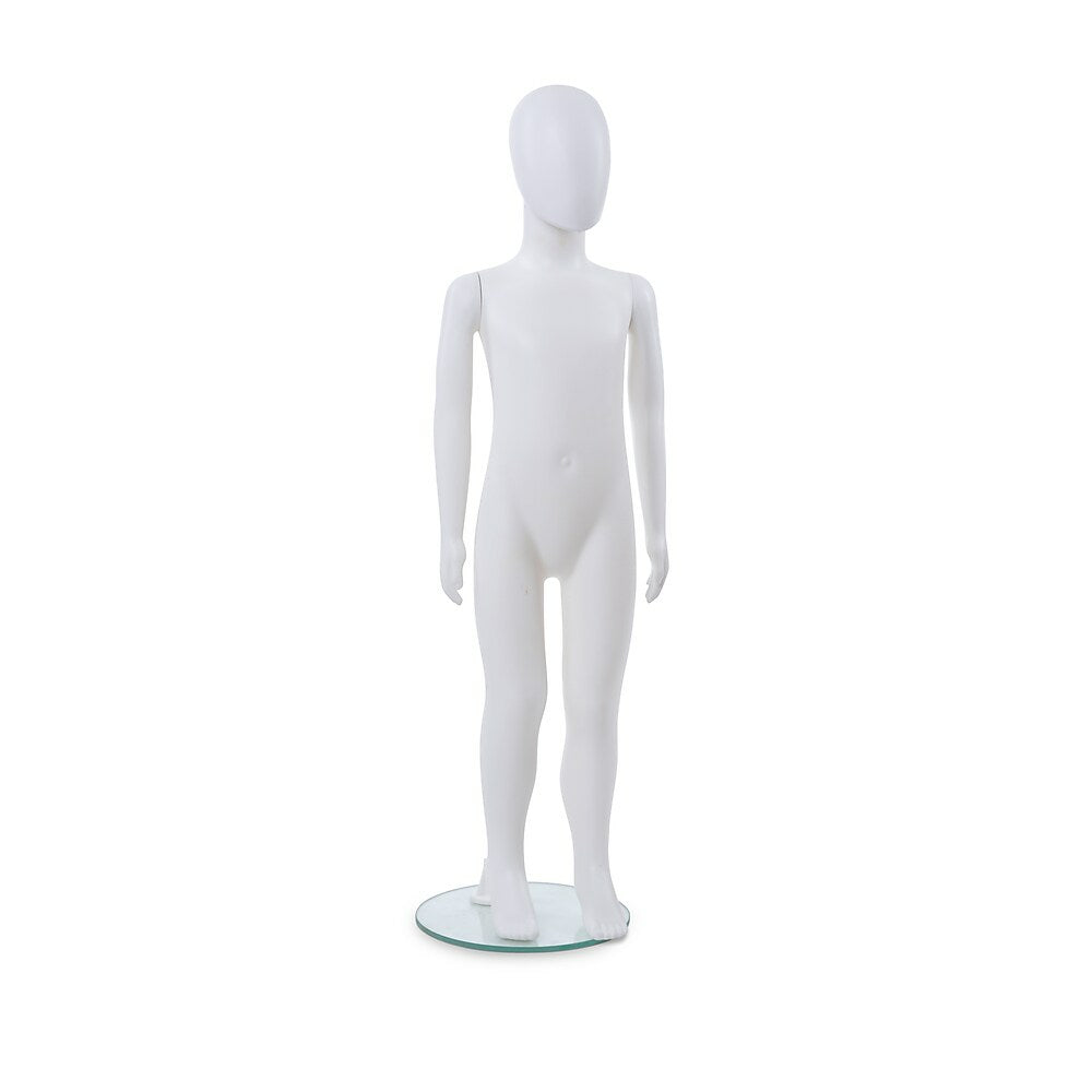 Image of Can-Bramar Child Egghead Unbreakable Mannequin - Glass Base - Age 3-4 Years - Blown White (PL-K11)