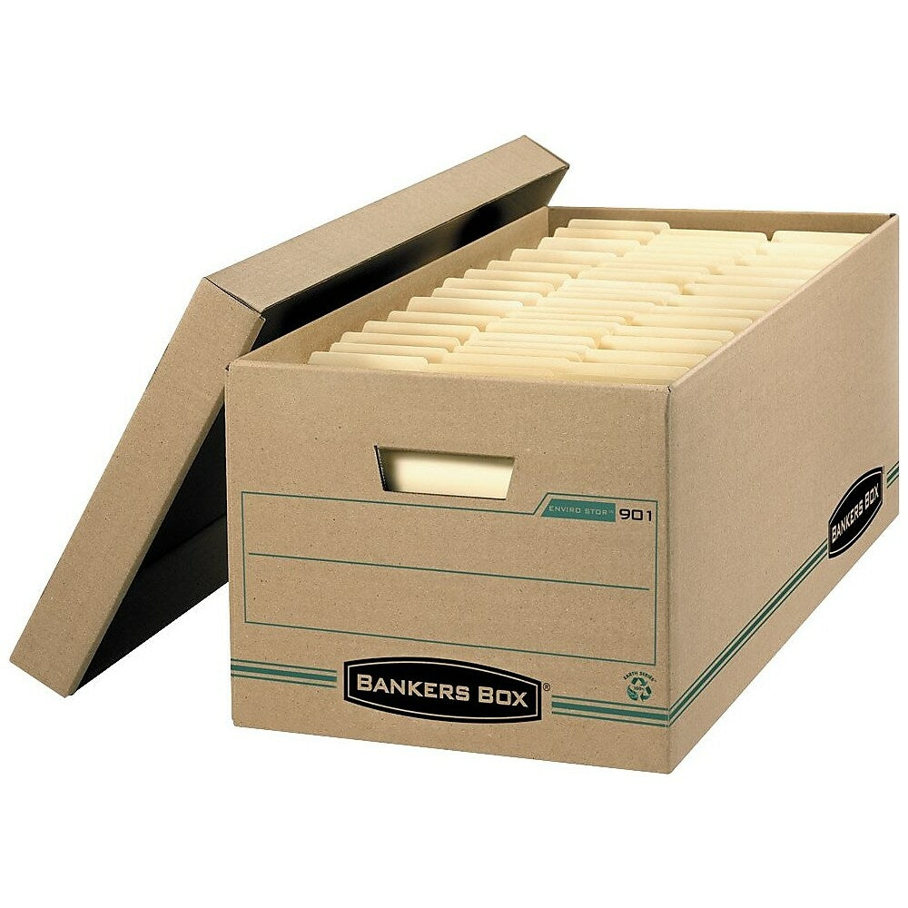 Image of Bankers Box Enviro Stor Letter-Size Storage Box, 4 Pack