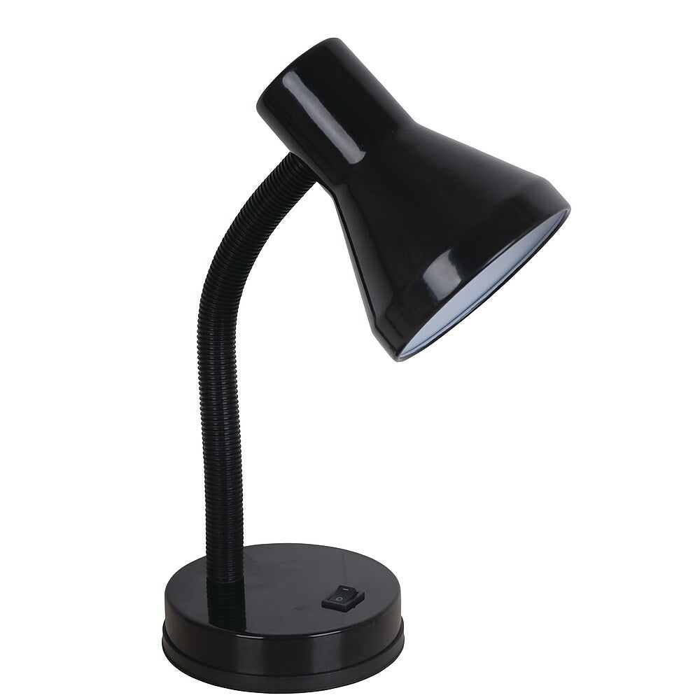 Tensor Incandescent Adjustable Gooseneck Desk Lamp 14 H Black 1734 Staples Ca