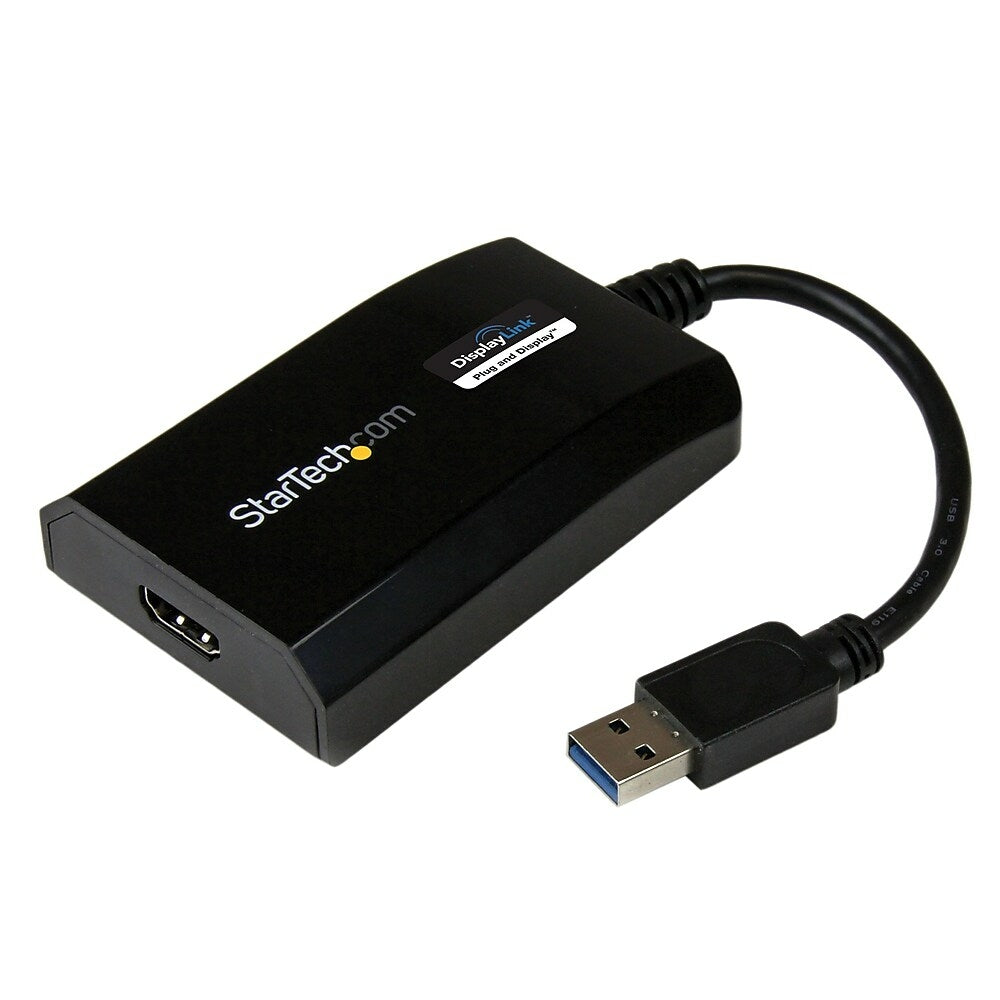 Image of StarTech USB 3.0 to HDMI External Multi Monitor Video Graphics Adapter For Mac & Pc, Displaylink Certified, Hd 1080P, Black