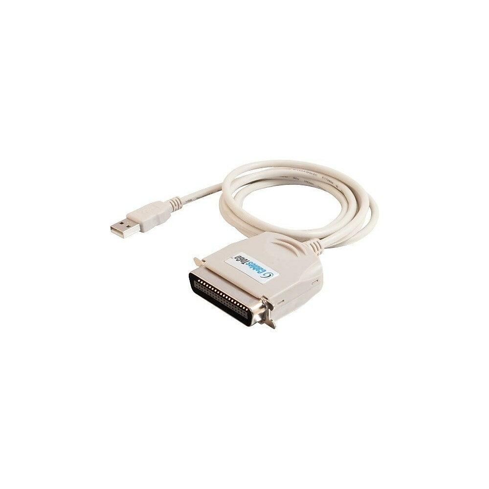 Image of C2G USB IEEE-1284 Parallel Printer Adapter Cable, 1.8m/6', White