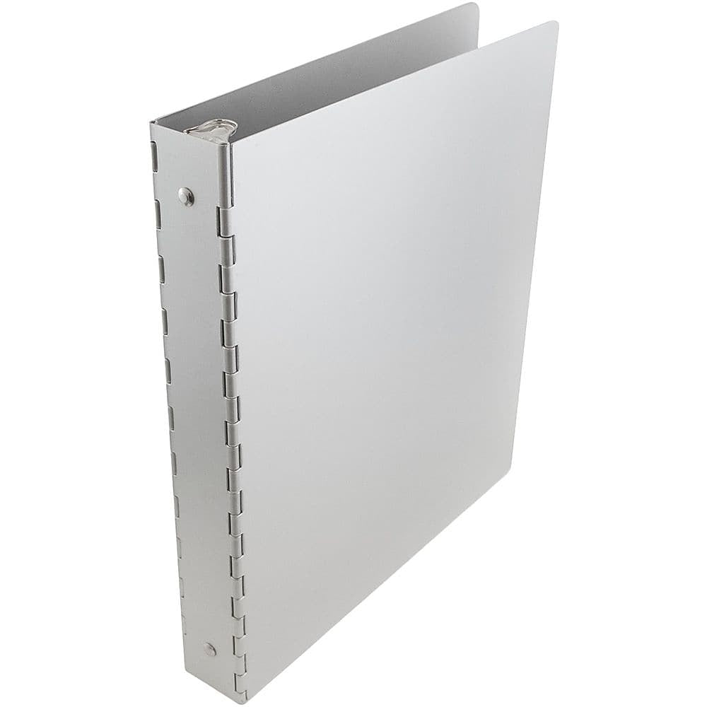 Image of JAM Paper Aluminum Binders, 1.5 Inch Width, Silver Aluminum (301933554), Grey