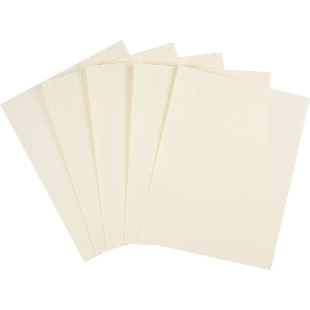 Image of Staples Pastel Coloured Card Stock - 8-1/2" x 11" - 110 lb - Ivory - 250 Pack, White