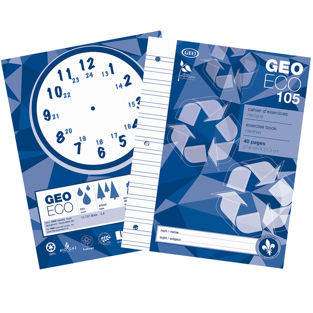 Image of Geo 100% Recycled & Recyclable Notebook - 40 Pages, Green