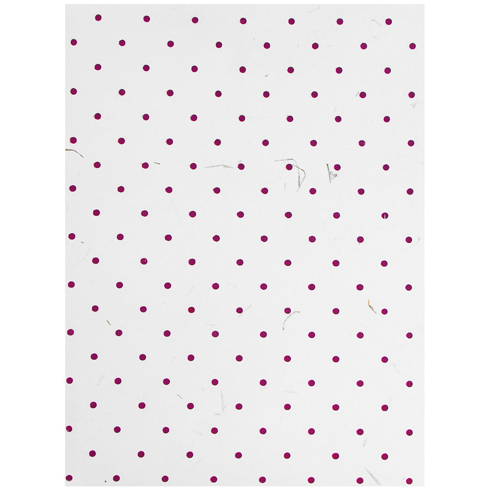 Image of JAM Paper Handmade Folders, White with Burgundy Dots, 100 Pack (9935980B100)