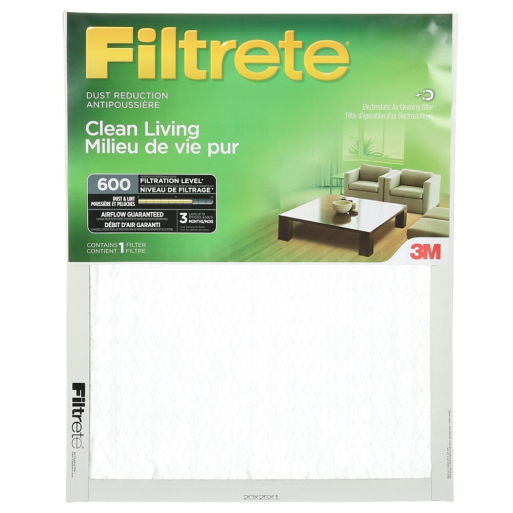 Image of Filtrete Clean Living Dust Reduction Filter - 20" x 25" x 1", White