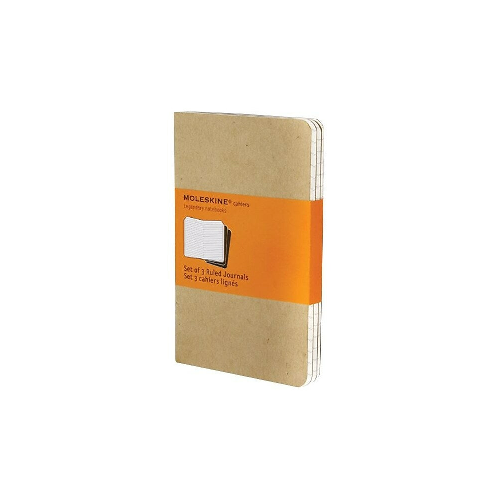 Image of Moleskine Cahier Kraft Large Ruled Journals - 5" x 8-1/4" - 3 Pack, Brown