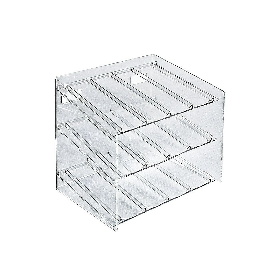 Image of Azar Displays 3-Tier 12 Compartment Molded Acrylic Cosmetic Counter Display (222483)