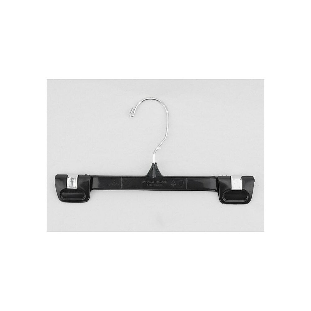 Image of Wamaco 10" Push-Clip Hanger with Wire Hook, Black, 200 Pack, 200 Pack