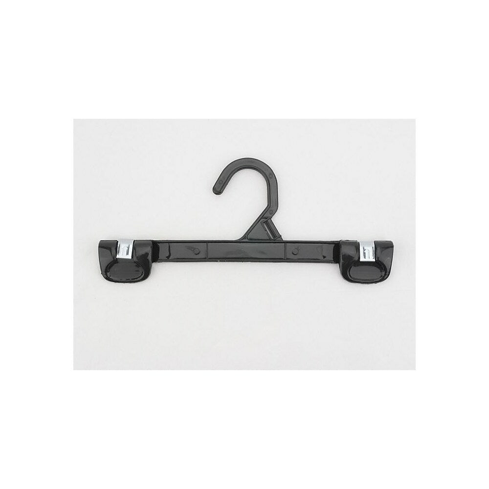 Image of Wamaco 8" Push-Clip Hanger with Plastic Hook, Black, 200 Pack, 200 Pack