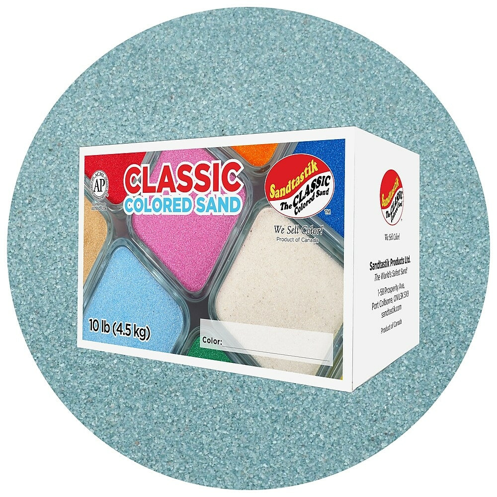 Image of Sandtastik Classic Coloured Sand, 10 lb (4.5 kg) Box, Aqua