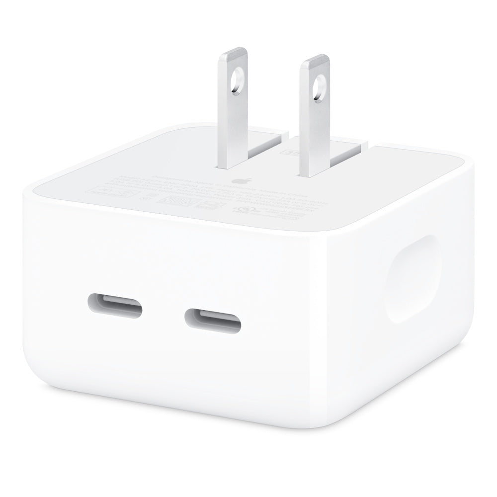 Image of Apple 35W Dual USB-C Port Compact Power Adapter, White