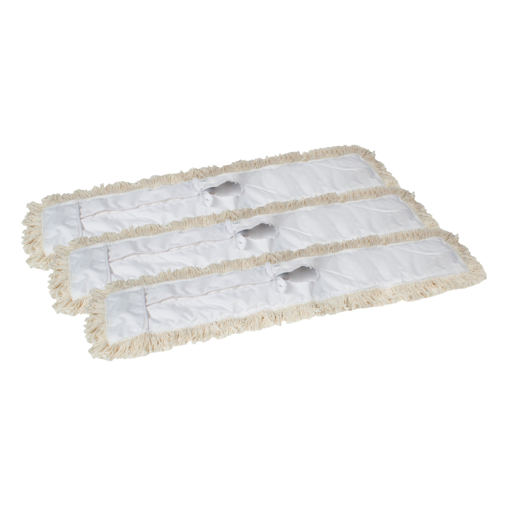 Image of Johnny Vac Mop Head Replacement for Johnny Vac Dust Mop DM36W - 3 Pack, White