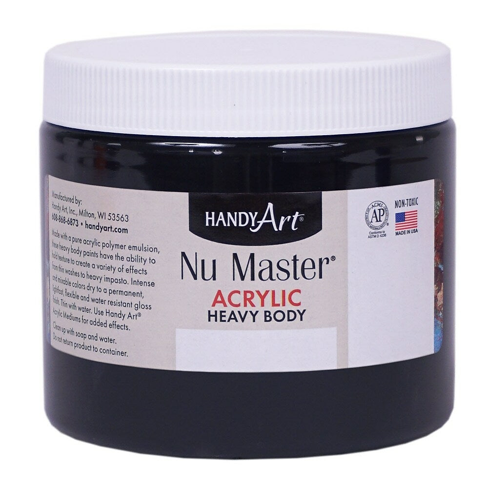 Image of Handy Art Nu Master Heavy Body Acrylic Paint 16 oz Mars Black