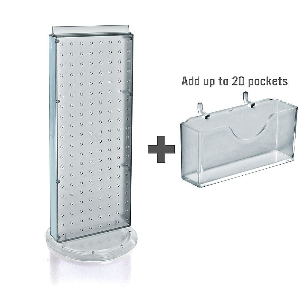 Image of Azar Displays Pegboard Counter Gift Card Holder, 8" x 21", Clear (700505-CLR) | 140.99