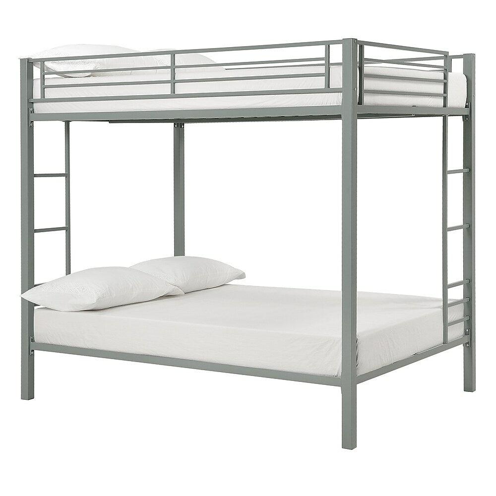 Image of DHP Full Over Full Metal Bunk Bed - Silver