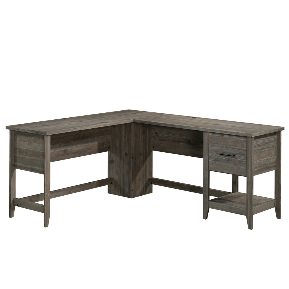 Image of Sauder Summit Station L-Shaped Desk - Pebble Pine (429319)