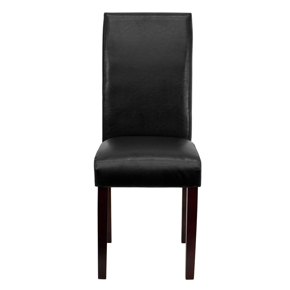 Image of Flash Furniture Black Leather Parsons Chair