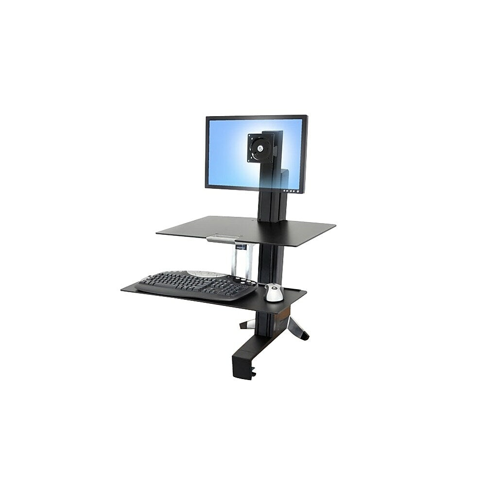 Image of Ergotron WorkFit-S Single LCD Display Stand W/ Workspace, Black, Grey